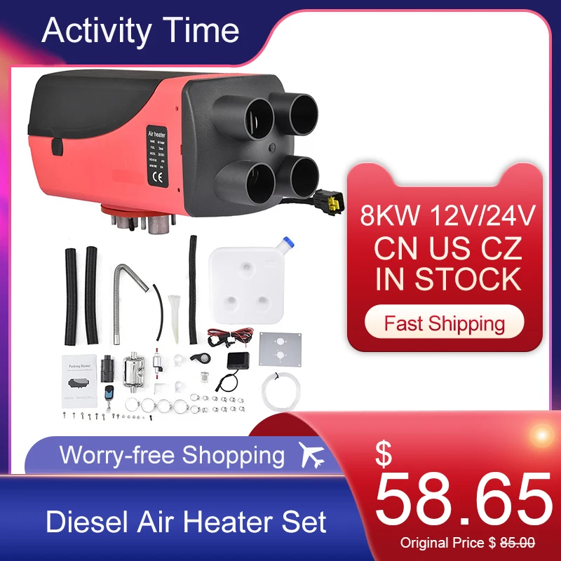 Diesel Air Heater Set 8KW 12V 24V Air Parking Heater Kit Heating for motor car parking 12v diesel Auxiliary heater for Car Truck
Diesel Air Heater Set 8KW 12V 24V Air Parking Heater Kit Heating for motor car parking 12v diesel Auxiliary heater for Car Truck