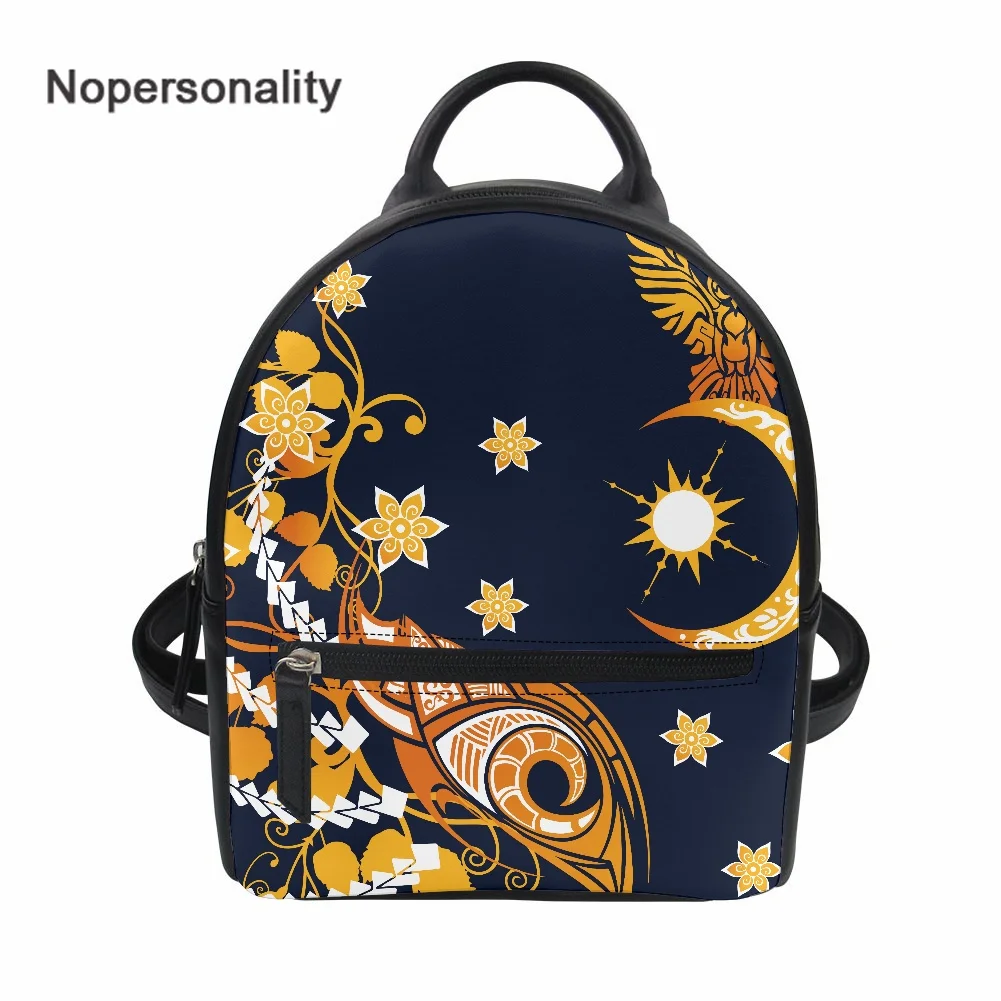 Nopersonality Luxury Lady Leather Bag Polynesian Tribe with Plumeria Hibiscus Design Woman Big Capacity Backpack Girl Travel Bag 
Nopersonality Luxury Lady Leather Bag Polynesian Tribe with Plumeria Hibiscus Design Woman Big Capacity Backpack Girl Travel Bag