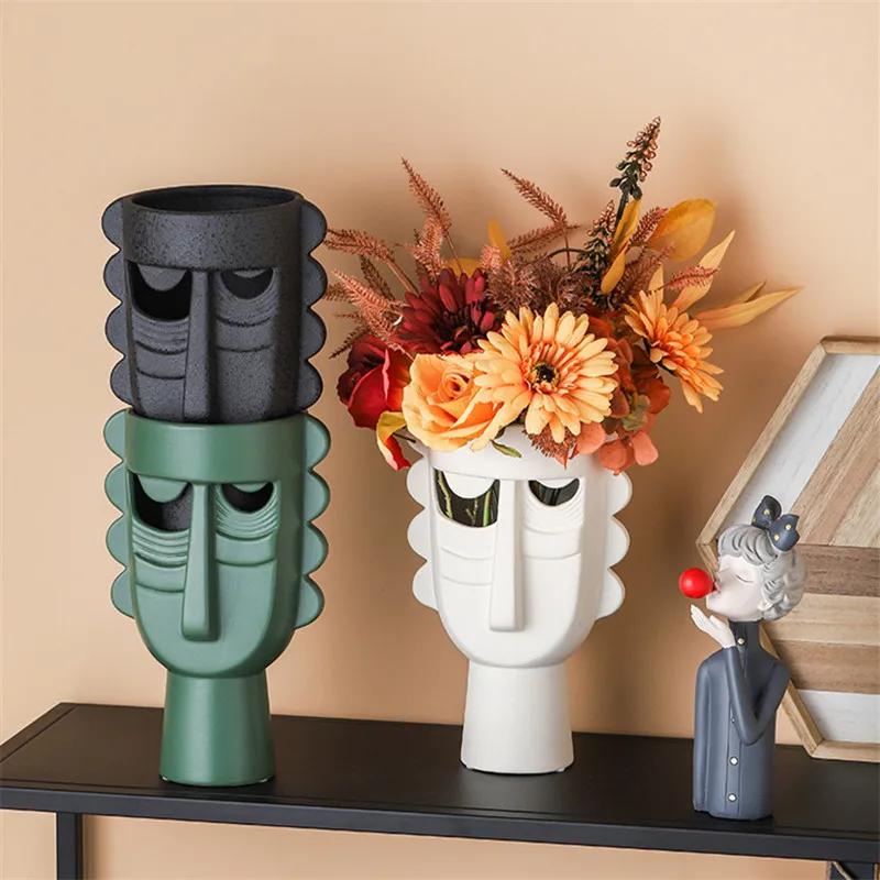 Bao Guang Ta Nordic Abstraction Art Human Face Ceramic Vase Statue Creative Living Room TV Cabinet Porch Modern Home Decor A2667
Bao Guang Ta Nordic Abstraction Art Human Face Ceramic Vase Statue Creative Living Room TV Cabinet Porch Modern Home Decor A2667