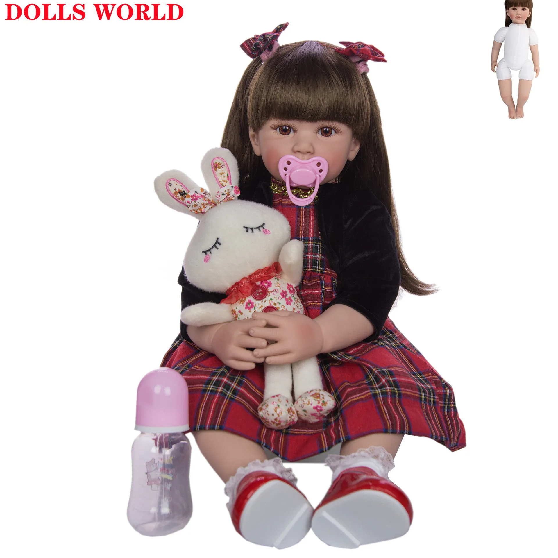 

Кукла реборн 24 дюйма, Реалистичная Этническая кукла-принцесса с тканевым телом 60 см, подарок на день рождения и Рождество