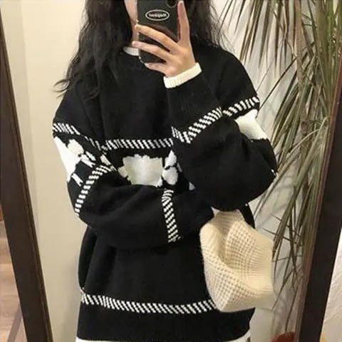 Pullover Women Cartoon Print Ins Hot Cute Sweaters Pull Femme Woherb Harajuku Jumper 2021 Autumn Winter Knitted Sweater
Pullover Women Cartoon Print Ins Hot Cute Sweaters Pull Femme Woherb Harajuku Jumper 2021 Autumn Winter Knitted Sweater