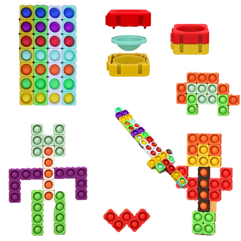 10-50 PCS Big Fidget Bricks Fidget Simple Dimple Toy DIY Building Blocks Silicone Stress Relief Educational Toy for Adult Kids
10-50 PCS Big Fidget Bricks Fidget Simple Dimple Toy DIY Building Blocks Silicone Stress Relief Educational Toy for Adult Kids