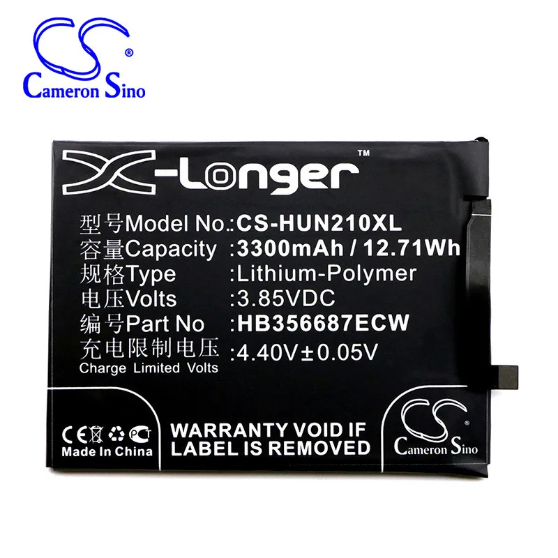 CameronSino for HUAWEI BAC-AL00 BAC-L23 BAC-TL00 BND-L21 BND-L24 Honor 7X Nova 3i Honor 9N INE-L21 INE-LX1 INE-LX2 battery
CameronSino for HUAWEI BAC-AL00 BAC-L23 BAC-TL00 BND-L21 BND-L24 Honor 7X Nova 3i Honor 9N INE-L21 INE-LX1 INE-LX2 battery