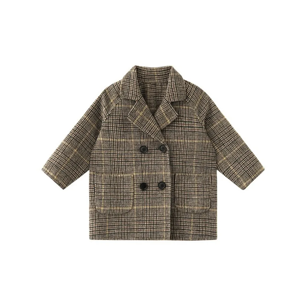 Boys Wool Coat Kids Lattice Coat Autumn Winter Boys Jacket Windbreaker Fashion Children Clothes Girls Trench Coat High Quality
Boys Wool Coat Kids Lattice Coat Autumn Winter Boys Jacket Windbreaker Fashion Children Clothes Girls Trench Coat High Quality