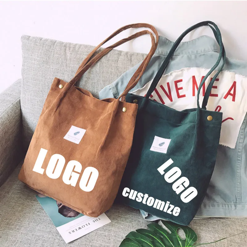 Customized personality logo pattern name advertising ladies corduroy shoulder bag casual reusable luxury shopping bag
Customized personality logo pattern name advertising ladies corduroy shoulder bag casual reusable luxury shopping bag