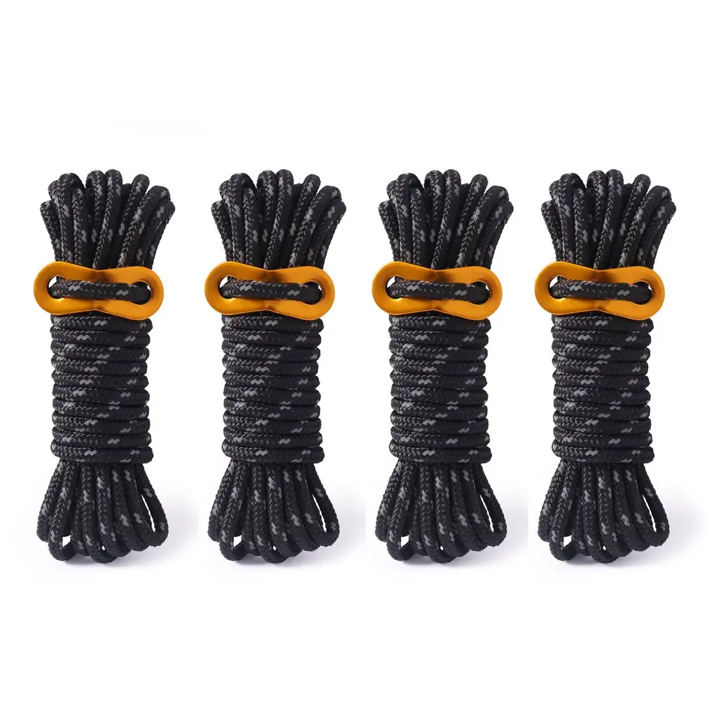 Outdoor Camping Tension Windproof Reflective Rope 4mm Thick Rope Canopy Tent Accessories Load-bearing 260kg Strong Tensile Force
Outdoor Camping Tension Windproof Reflective Rope 4mm Thick Rope Canopy Tent Accessories Load-bearing 260kg Strong Tensile Force