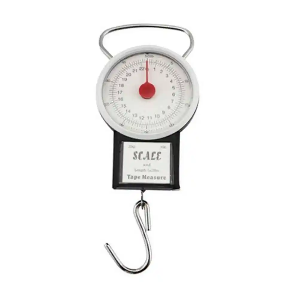 

22kg/50lb Portable Hanging Scale Balance Fish Hook Weighing Balance Kitchen With Measuring Tape Measure Fishing Scales