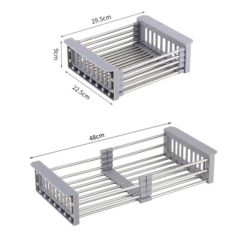 Retractable Kitchen Sink Drain Rack Creative Silica Gel Drainage Rack Drying Stainless Steel Tube Holder Foldable Kitchen Access
Retractable Kitchen Sink Drain Rack Creative Silica Gel Drainage Rack Drying Stainless Steel Tube Holder Foldable Kitchen Access