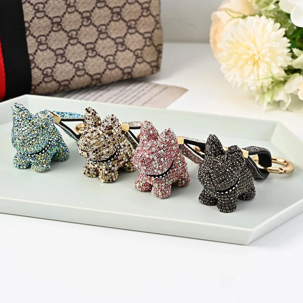 Fashion Punk Full Drill French Bulldog Keychain For Women Rhinestone Dog Key Chain Bag Pendant Jewelry Trinket Men's Car Keyring
Fashion Punk Full Drill French Bulldog Keychain For Women Rhinestone Dog Key Chain Bag Pendant Jewelry Trinket Men's Car Keyring