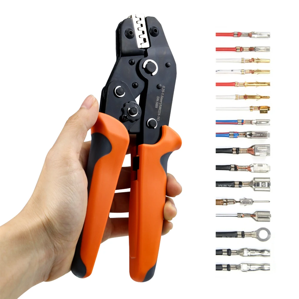 Terminal Crimper Electrical Crimping Pliers Hand Tools Set Crimping Pliers Set for 2.8 4.8 6.3 VH3.96/Tube/Insulation Terminals
Terminal Crimper Electrical Crimping Pliers Hand Tools Set Crimping Pliers Set for 2.8 4.8 6.3 VH3.96/Tube/Insulation Terminals