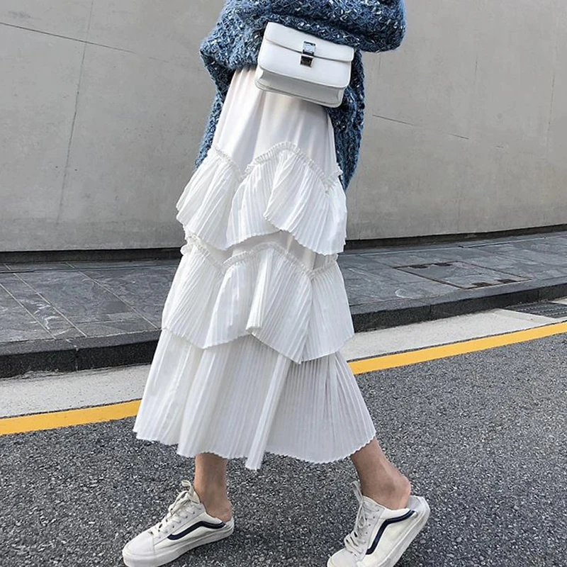 2020 spring autumn Ruffle Pleated Skirt Womens Fashion High Waist Long Cake Skirt Women A Line Skirt yy103
2020 spring autumn Ruffle Pleated Skirt Womens Fashion High Waist Long Cake Skirt Women A Line Skirt yy103