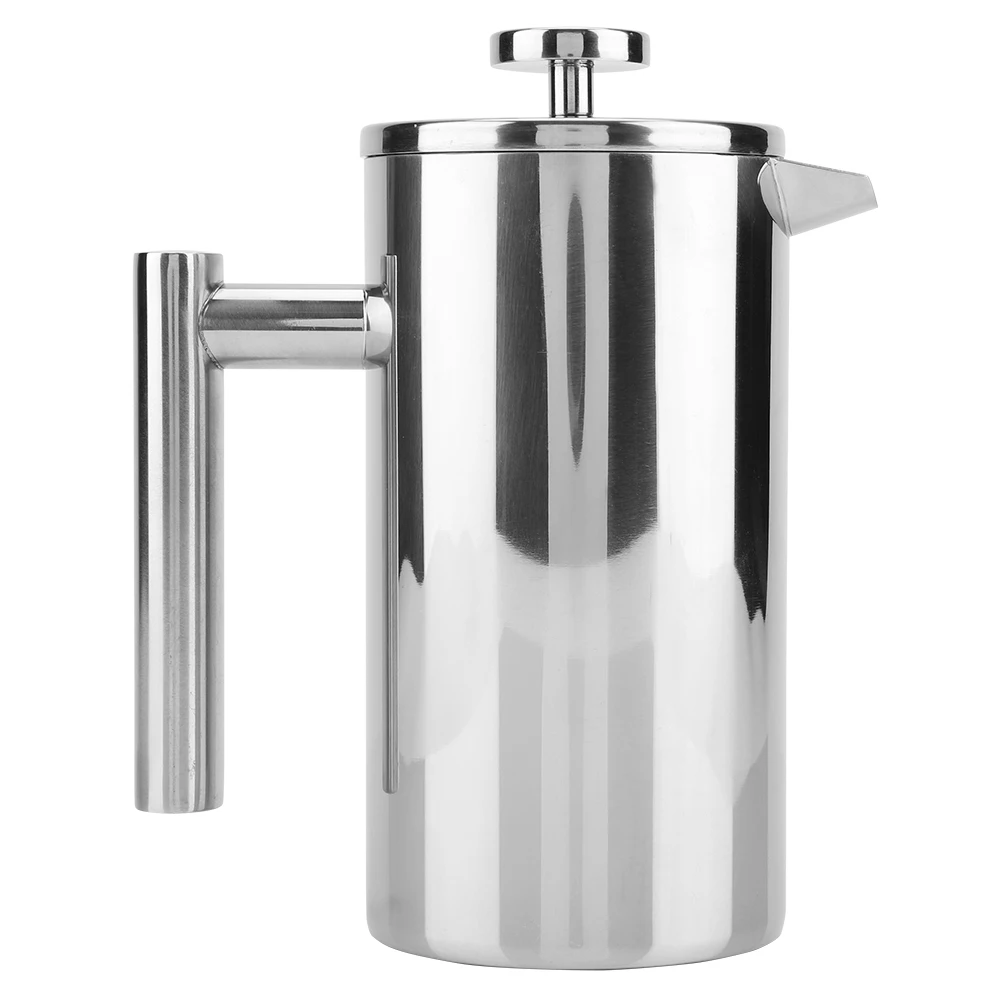 Double Walled Stainless Steel Coffee Maker French Press Tea Pot with Filter (800ML)
Double Walled Stainless Steel Coffee Maker French Press Tea Pot with Filter (800ML)