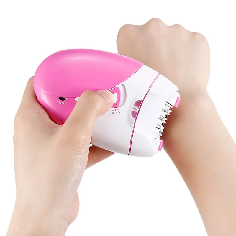 

Женский эпилятор Kemei с зарядкой от USB, машинка для удаления волос, электрический перезаряжаемый Женский Триммер для бритья, удаление волос