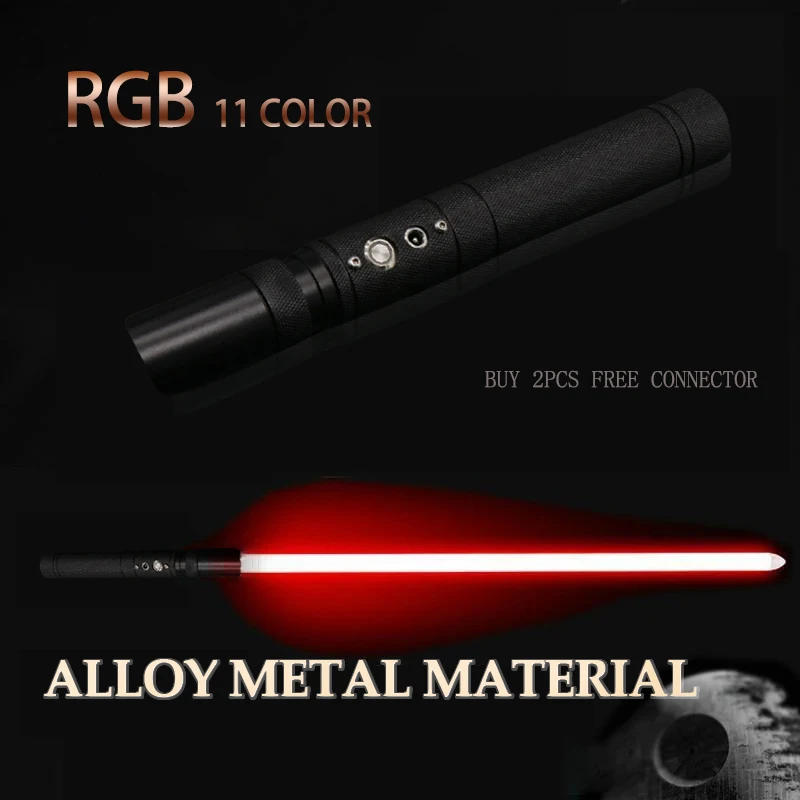 2021 New Rgb Lightsaber Toy Metal Handle Dueling 11 Color Led Change Volume Force 6-10 Sound Blaster Toys Gift Laser Sword
2021 New Rgb Lightsaber Toy Metal Handle Dueling 11 Color Led Change Volume Force 6-10 Sound Blaster Toys Gift Laser Sword