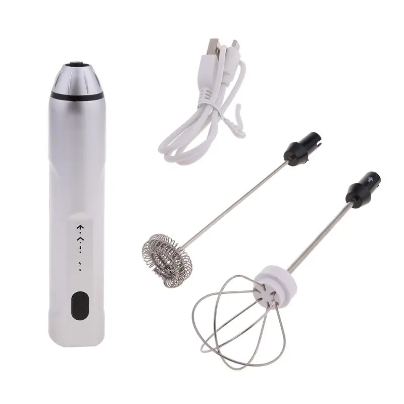 USB Rechargeable Milk Frother Mixer 2 Whisk Handheld 3-Speed Milk Foamer For Cappuccino,Egg beater Mini Blender Built in
USB Rechargeable Milk Frother Mixer 2 Whisk Handheld 3-Speed Milk Foamer For Cappuccino,Egg beater Mini Blender Built in