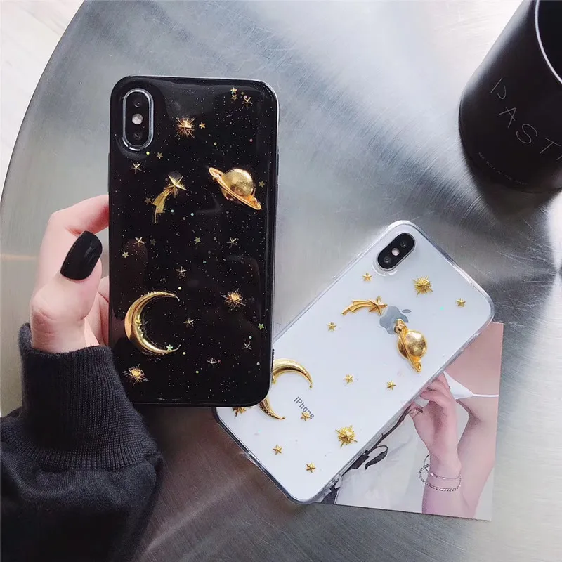 3D gold universe planet moon Starry sky Phone Case For iPhone 12 11 Pro Max XR XS Max X 12 mini 6 7 8 Plus case Cute soft cover
3D gold universe planet moon Starry sky Phone Case For iPhone 12 11 Pro Max XR XS Max X 12 mini 6 7 8 Plus case Cute soft cover