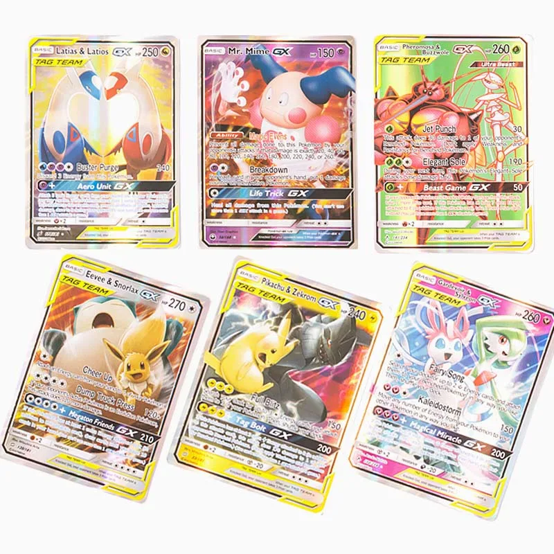 Фото Рекламная цена карты Pokemon GX EX TAG TEAM MEGA Shining TAKARA TOMY игра битва торговая детская