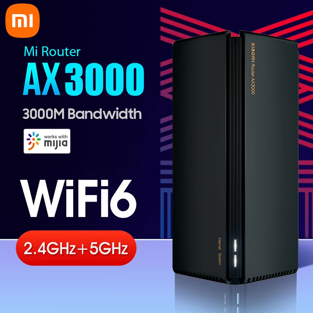 Xiaomi Router AX3000 WiFi-6 роутер Gigabit 2,4G/5G двухдиапазонный маршрутизатор w/256MB OFDMA усилитель сигнала с антеннами с высоким коэффициентом усиления
Xiaomi Router AX3000 WiFi-6 роутер Gigabit 2,4G/5G двухдиапазонный маршрутизатор w/256MB OFDMA усилитель сигнала с антеннами с высоким коэффициентом усиления