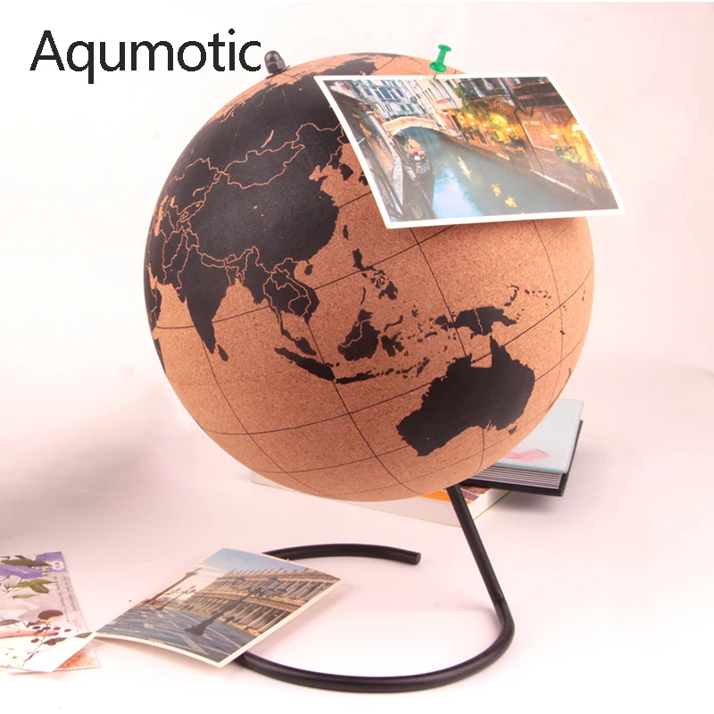 Aqumotic Cork Globe Decoration № 1 шт. мировая доска для сообщений с нажимными штифтами большой
