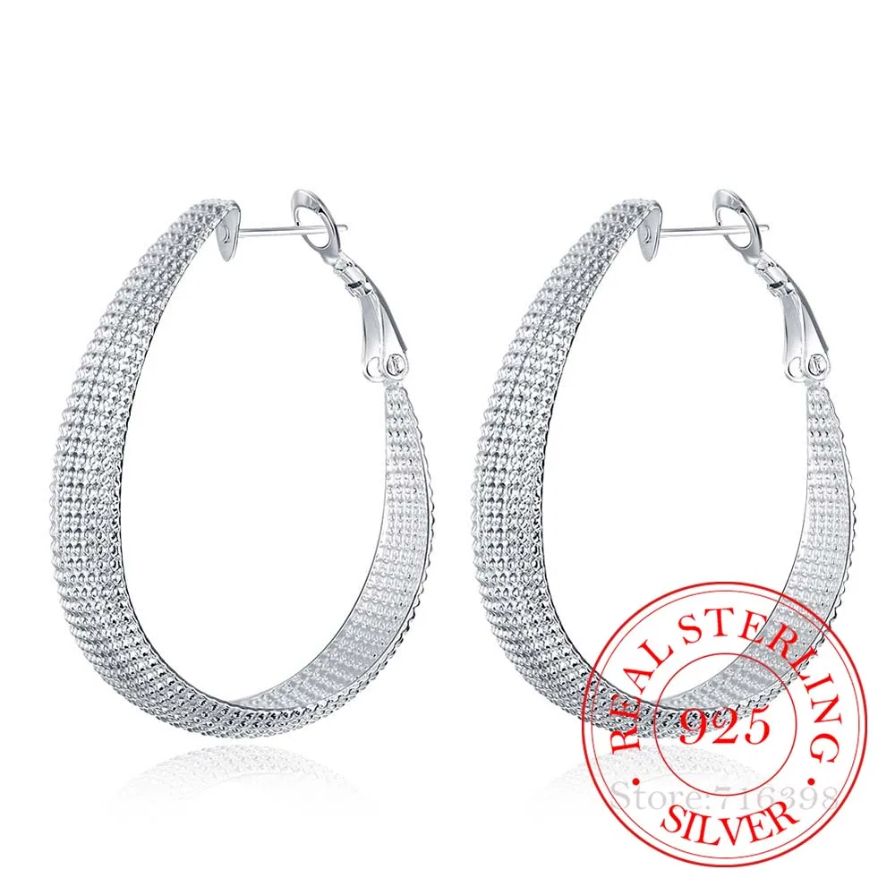 100% Real 925 Sterling Silver Hoop Earrings For Women Wedding Gift Fine Europe Jewelry Christmas Gift Hot Sale Engagement Party
100% Real 925 Sterling Silver Hoop Earrings For Women Wedding Gift Fine Europe Jewelry Christmas Gift Hot Sale Engagement Party