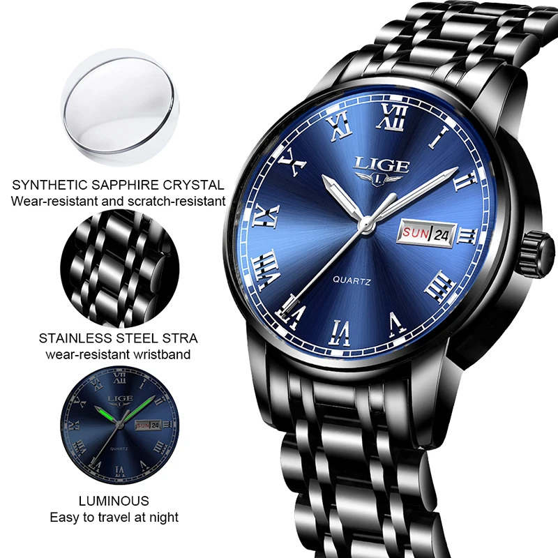 2020New Watches Men LIGE Top Brand Fashion Chronograph Male Stainless Steel Waterproof Business Men WristWatch Relogio Masculino
2020New Watches Men LIGE Top Brand Fashion Chronograph Male Stainless Steel Waterproof Business Men WristWatch Relogio Masculino