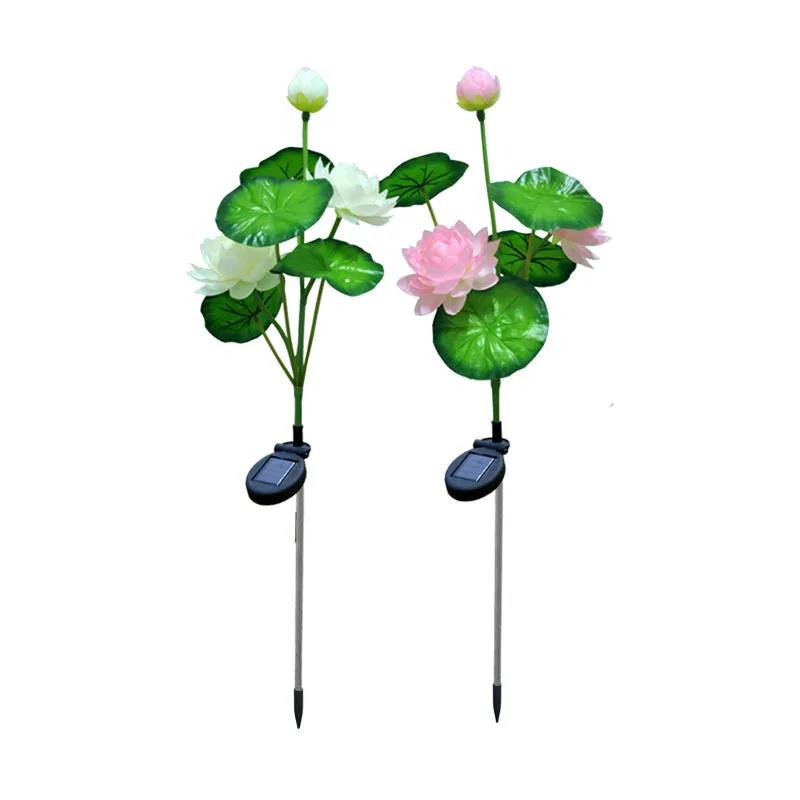 Solar lotus light 3 heads LED solar lotus light lawn ground plug light simulation flower lantern pole light
Solar lotus light 3 heads LED solar lotus light lawn ground plug light simulation flower lantern pole light