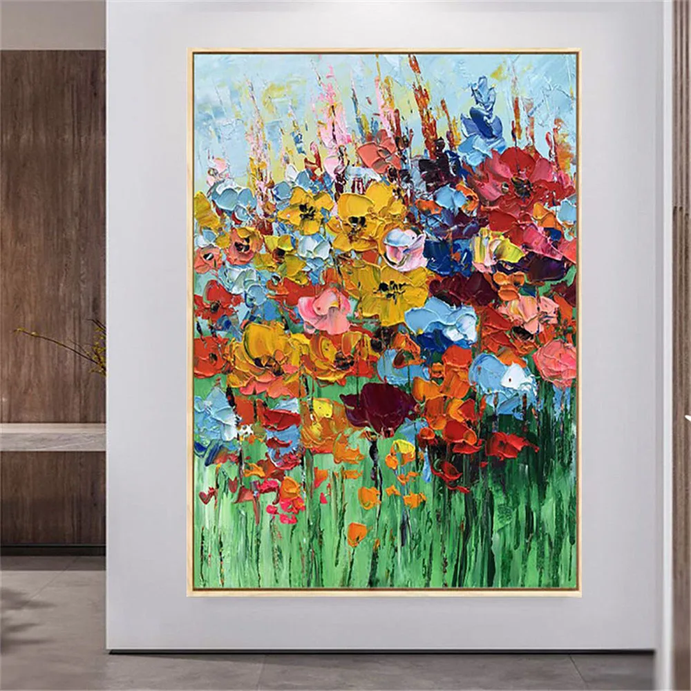 Modern Hand-Painted Abstract Oil Paintings Flower Knife Picture Palette Canvas Painting Aisle Corridor Home Decor Wall Art Mural
Modern Hand-Painted Abstract Oil Paintings Flower Knife Picture Palette Canvas Painting Aisle Corridor Home Decor Wall Art Mural