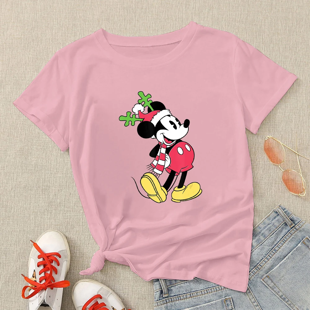 Mickey Mouse Christmas Gift Pink T-Shirt Cute Women T Shirt Disney Top Brand Short Sleeve Family Look Soft Fabric Ropa Mujer
Mickey Mouse Christmas Gift Pink T-Shirt Cute Women T Shirt Disney Top Brand Short Sleeve Family Look Soft Fabric Ropa Mujer