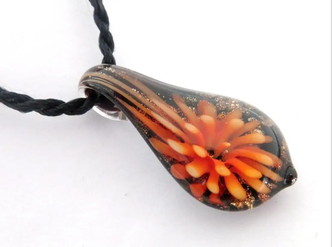New Handmade Murano Lampwork Glass Gold Sand Flower Water-drop Pendant Fit Sweater Necklace Hot Sale Jewelry Gifts LL24
New Handmade Murano Lampwork Glass Gold Sand Flower Water-drop Pendant Fit Sweater Necklace Hot Sale Jewelry Gifts LL24