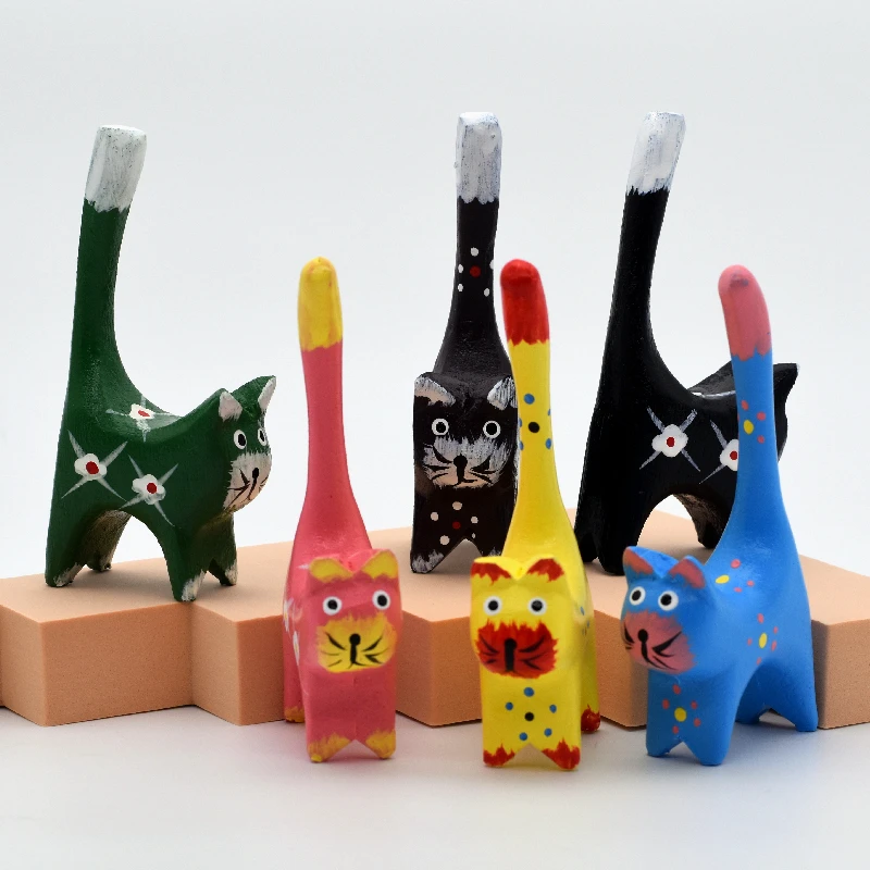 Grinding Kitten 6-piece Set Fine Home Furnishings Style Handmade Wooden Mediterranean Creative Wood Animal Painted Gifts Kedicat
Grinding Kitten 6-piece Set Fine Home Furnishings Style Handmade Wooden Mediterranean Creative Wood Animal Painted Gifts Kedicat