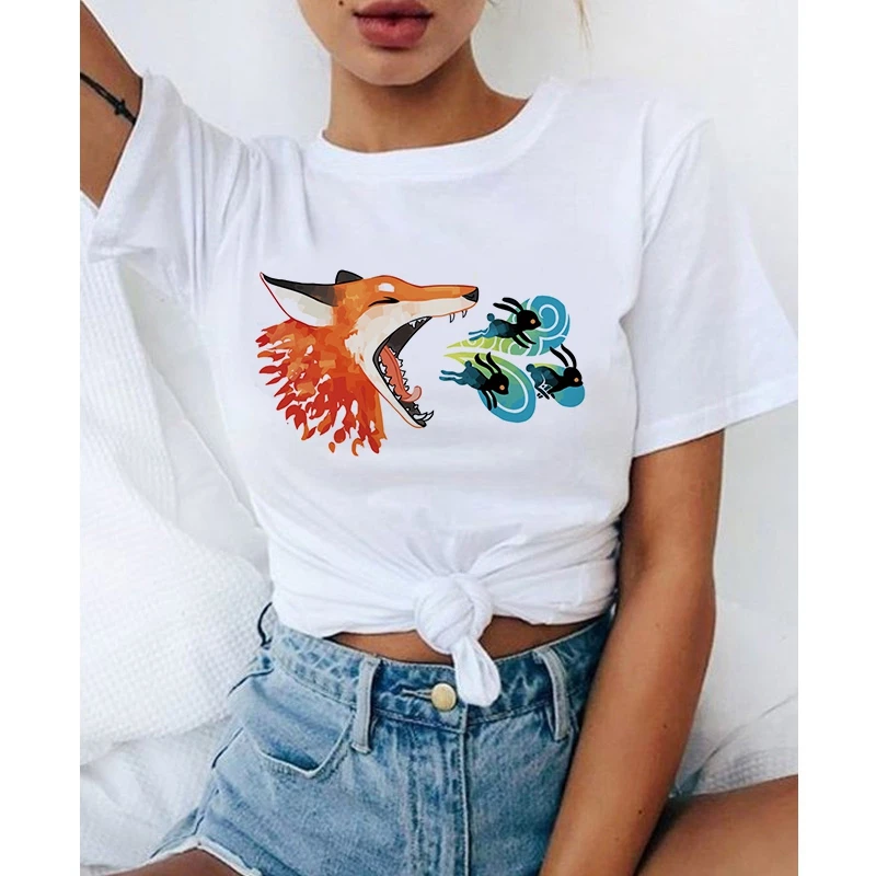 Short Sleeve Summer TShort Top Fun Tee T-shirt Women Cute Fox Cartoon Printed Ladies T-shirt O-Neck Harajuku Graphic T-shirt
Short Sleeve Summer TShort Top Fun Tee T-shirt Women Cute Fox Cartoon Printed Ladies T-shirt O-Neck Harajuku Graphic T-shirt