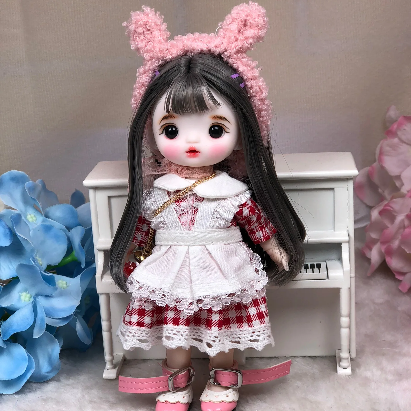 16cm Glass Eyes Blyth Doll Joint Body Fashion Girl Dolls Bjd Doll Full Set Jointed Doll Children Toys for Girl Birthday Gift 
16cm Glass Eyes Blyth Doll Joint Body Fashion Girl Dolls Bjd Doll Full Set Jointed Doll Children Toys for Girl Birthday Gift