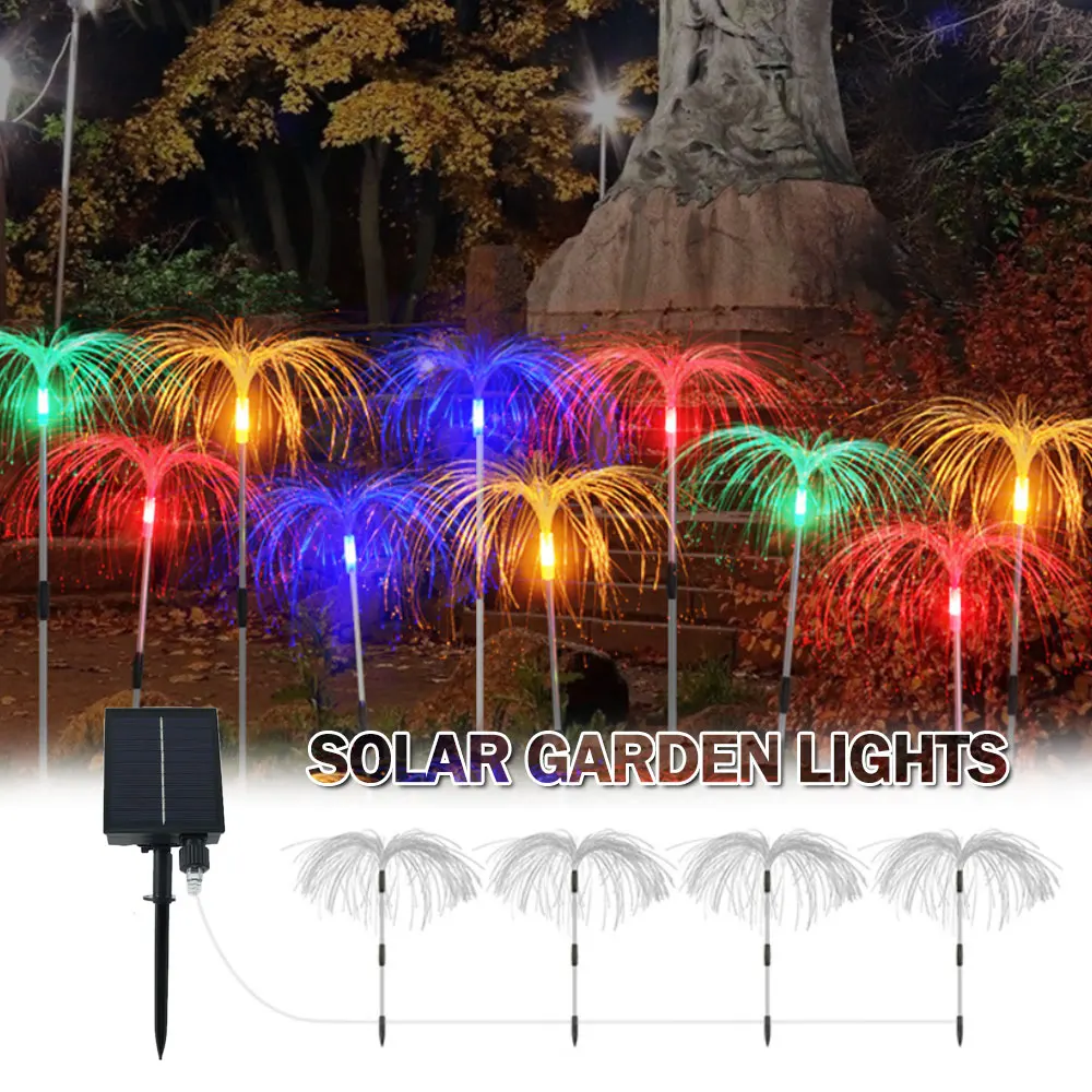 Outdoor Solar Powered Lamp Sunlight Grass Fireworks Lights Jellyfish Fiber Optic Night Lamp Landscape Holiday Light for Garden
Outdoor Solar Powered Lamp Sunlight Grass Fireworks Lights Jellyfish Fiber Optic Night Lamp Landscape Holiday Light for Garden