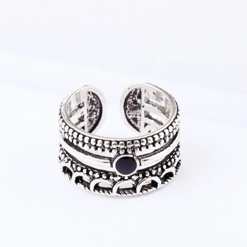 Sole Memory Crown Wave Retro Thai Silver Personality Exquisite Silver Color Female Resizable Opening Rings SRI274
Sole Memory Crown Wave Retro Thai Silver Personality Exquisite Silver Color Female Resizable Opening Rings SRI274