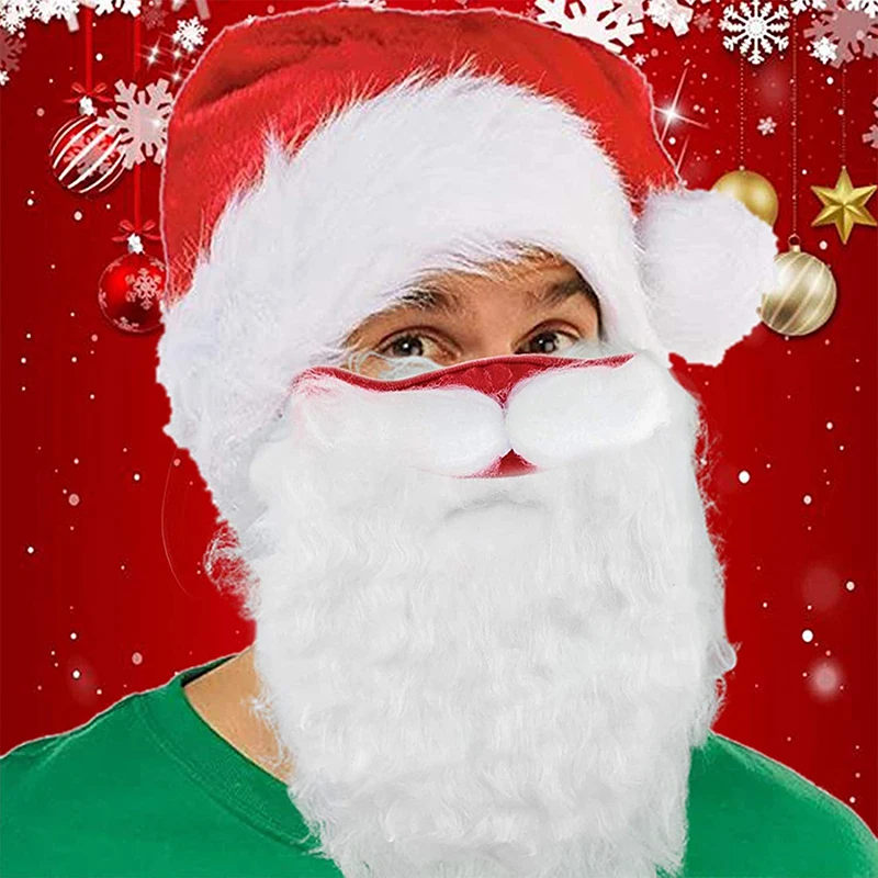 Adult Funny Cosplay Santa Claus Mask Face Fabric Beard Xmas Plush Gift Shield Props Party Masks Christmas Decor
Adult Funny Cosplay Santa Claus Mask Face Fabric Beard Xmas Plush Gift Shield Props Party Masks Christmas Decor