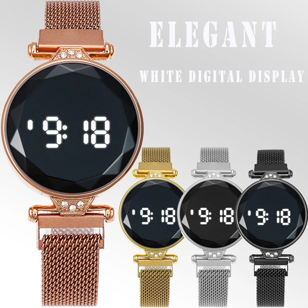 Rose Gold Fashion Digital Watch Women Watches Elegant Magnetic Buckle Women's Bracelet Ladies Wristwatch Female Electronic Clock
Rose Gold Fashion Digital Watch Women Watches Elegant Magnetic Buckle Women's Bracelet Ladies Wristwatch Female Electronic Clock