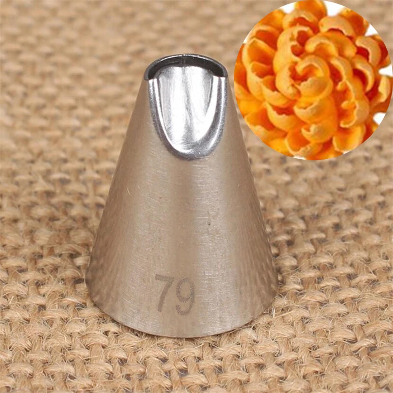 

#79 Chrysanthemum Decorating Tip Nozzle For Cream Cake Cupcake Decorating Tools Stainless Steel Icing Nozzles Pastry Cooking