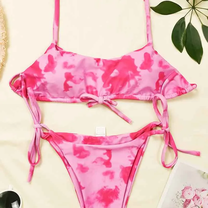 Sexy Mini Micro String Thong Bikini Triangle Pink Tie Dye Swimsuit Women Swimwear Summer Beach Wear Swim Bathing Suit Biquini
Sexy Mini Micro String Thong Bikini Triangle Pink Tie Dye Swimsuit Women Swimwear Summer Beach Wear Swim Bathing Suit Biquini