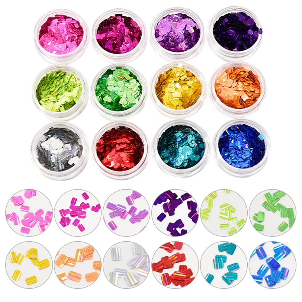 12Bottles/Set Laser Silver Paillette Nail Art Glitter Spangles Colorful Charms Designs DIY Ultrathin Shining Rectangle Sequins #
12Bottles/Set Laser Silver Paillette Nail Art Glitter Spangles Colorful Charms Designs DIY Ultrathin Shining Rectangle Sequins #