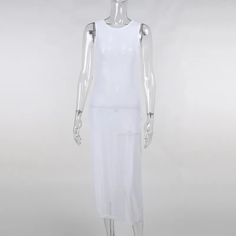 Women Mesh See Through Long Dress Sleeveless White Split Sexy Sheer Holiday Beach Long Tank Dress Summer 2021 Party Club Yuqung
Women Mesh See Through Long Dress Sleeveless White Split Sexy Sheer Holiday Beach Long Tank Dress Summer 2021 Party Club Yuqung