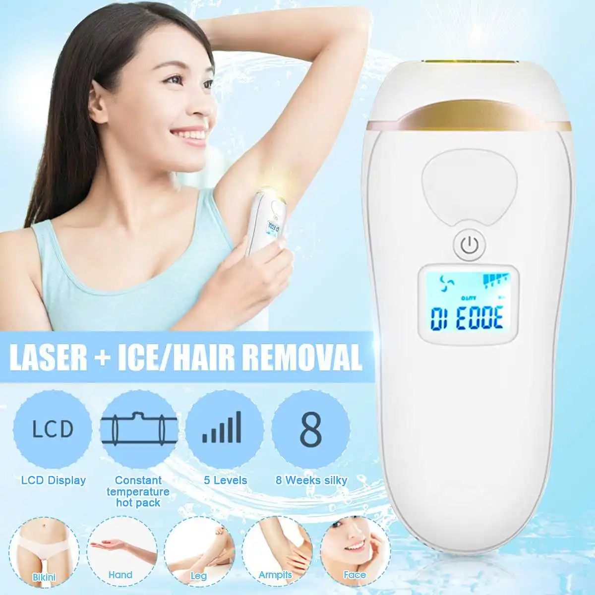 600000 Flash Professional Permanent IPL Epilator Laser Hair Removal LCD Display Electric Women Painless Hair Remover Machine
600000 Flash Professional Permanent IPL Epilator Laser Hair Removal LCD Display Electric Women Painless Hair Remover Machine
