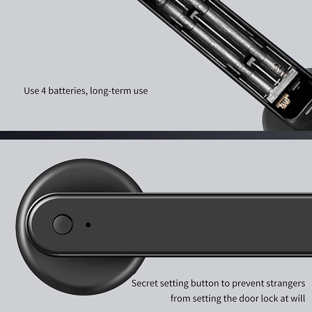 Fingerprint Electronic Door Lock Smart Bluetooth Password Handle Lock APP Unlock Keyless Entry Biometric Keypad Lock
Fingerprint Electronic Door Lock Smart Bluetooth Password Handle Lock APP Unlock Keyless Entry Biometric Keypad Lock