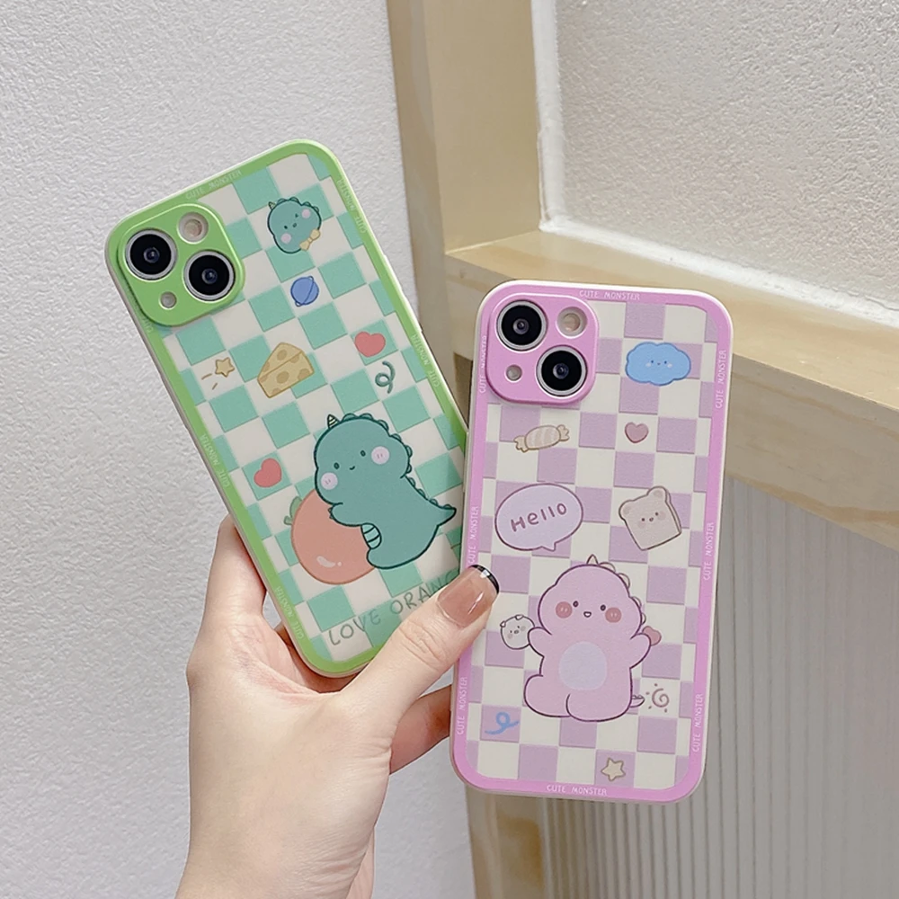 Cute Dinosaur Print Frame Phone Case For iPhone 13 12 11 Pro X XS Max XR Korean ins cartoon Camera Protect Soft Silicone Cover
Cute Dinosaur Print Frame Phone Case For iPhone 13 12 11 Pro X XS Max XR Korean ins cartoon Camera Protect Soft Silicone Cover