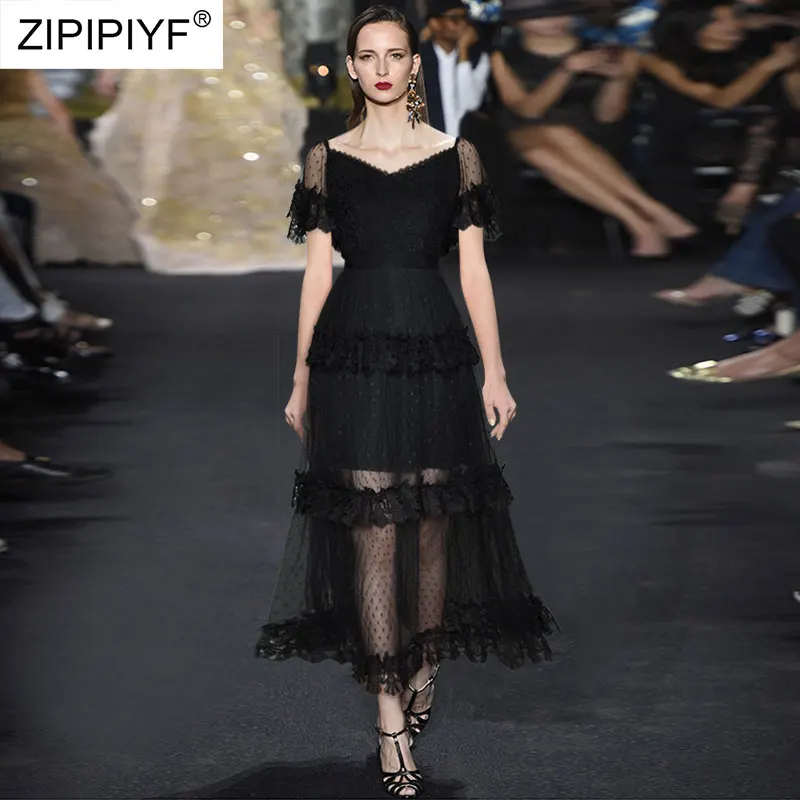 Женское подиумное платье с V-образным вырезом, коротким Расклешенным рукавом, прозрачное бальное платье в горошек, пикантные женские платья...
Женское подиумное платье с V-образным вырезом, коротким Расклешенным рукавом, прозрачное бальное платье в горошек, пикантные женские платья...