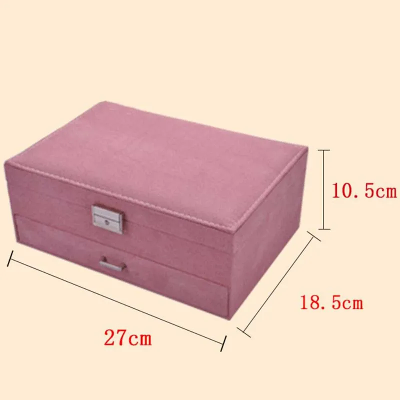 European style double layer large capacity elegant flannel jewelry box with lock Fashion leader velvet jewelry box
European style double layer large capacity elegant flannel jewelry box with lock Fashion leader velvet jewelry box