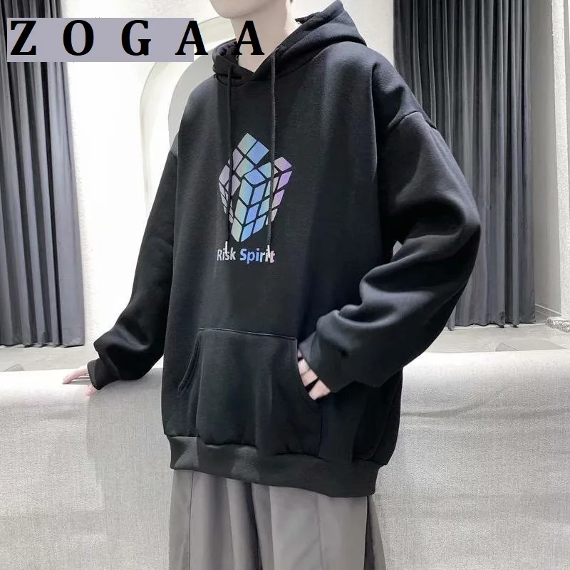 ZOGAA Loose Hooded Sweatshirt Couple Sweatshirt Spring Men's Trend Colorful Reflective Cube Print Harajuku Street Thicken Jacket
ZOGAA Loose Hooded Sweatshirt Couple Sweatshirt Spring Men's Trend Colorful Reflective Cube Print Harajuku Street Thicken Jacket