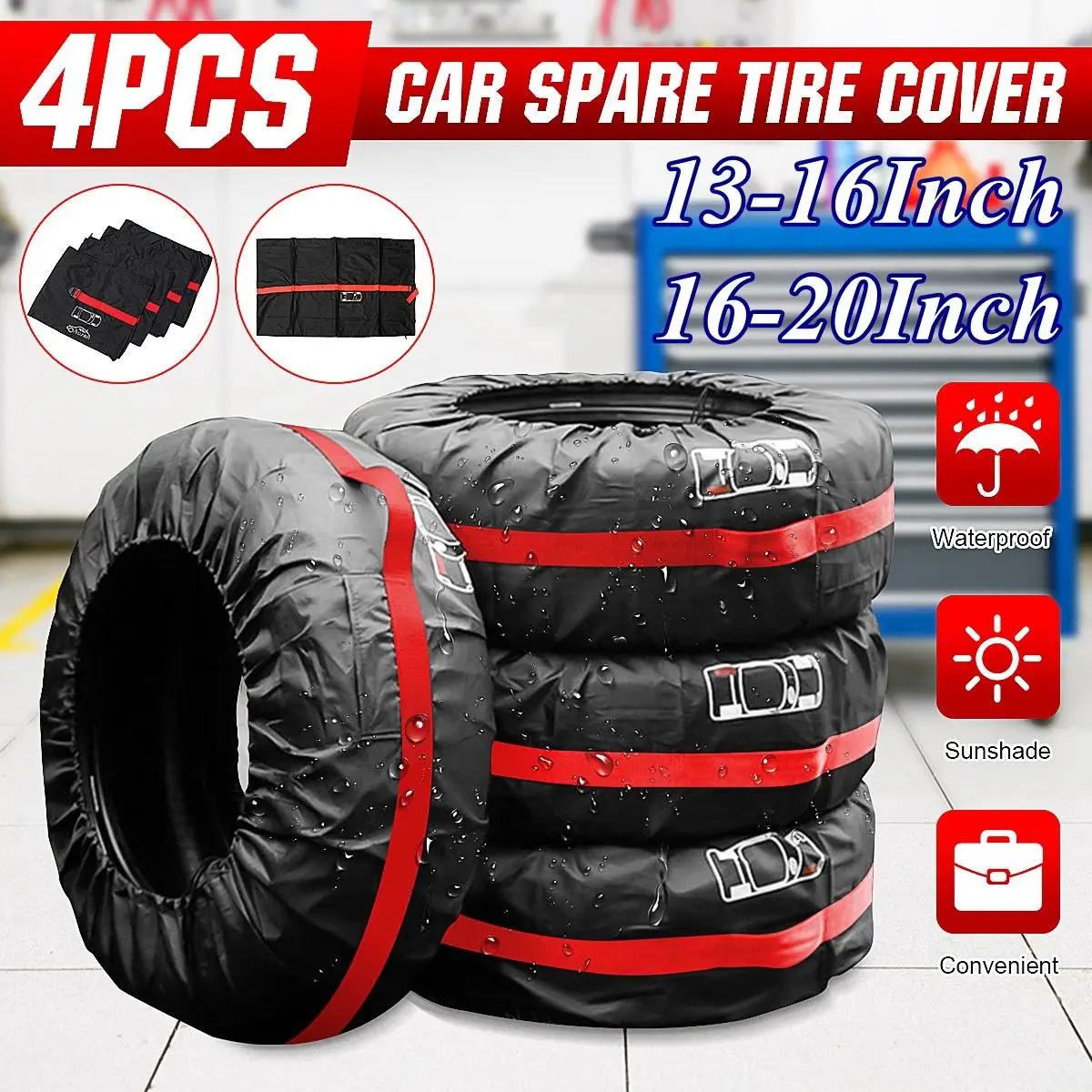 4Pcs Car Spare Tire Cover Case Polyester Auto Wheel Tires Storage Bags Vehicle Tyre Accessories Dustproof Protector Styling
4Pcs Car Spare Tire Cover Case Polyester Auto Wheel Tires Storage Bags Vehicle Tyre Accessories Dustproof Protector Styling