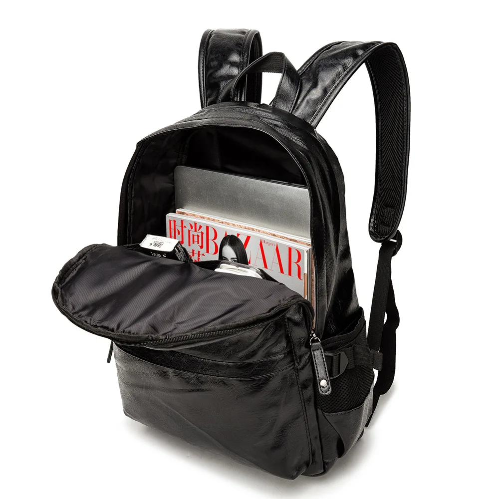 Men Bookbag Back Pack Korean PU Leather Men's Backpack Black Travel Bag Student Bag Computer Bag Young Man Solid Bags Bagpack
Men Bookbag Back Pack Korean PU Leather Men's Backpack Black Travel Bag Student Bag Computer Bag Young Man Solid Bags Bagpack