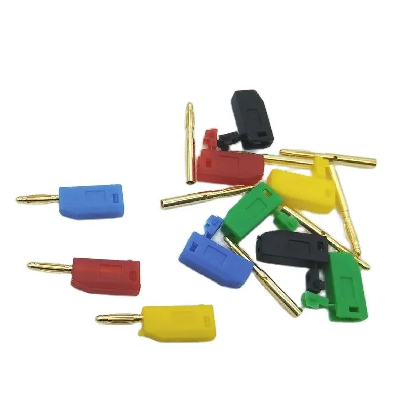 2mm Banana Plug stackable Probe Connector Gold Plated Solder Type Stackable 10pcs/lot 
2mm Banana Plug stackable Probe Connector Gold Plated Solder Type Stackable 10pcs/lot