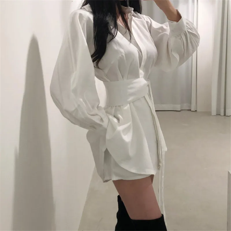 CBAFU Korean Office Lady Suit Single Breasted Long Shirts with Belt + High Waist Shorts Two Piece Sets Causal Tracksuit F690
CBAFU Korean Office Lady Suit Single Breasted Long Shirts with Belt + High Waist Shorts Two Piece Sets Causal Tracksuit F690